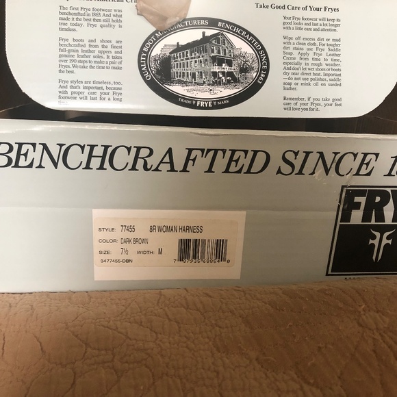 Frye Woman Harness Boots Brown Size 7.5 - Picture 4 of 8